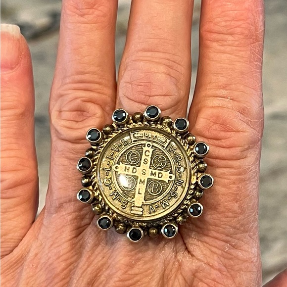 VIRGIN SAINTS & ANGELS VINTAGE SAN BENITO RING IN ROSE GOLD - Picture 5 of 11